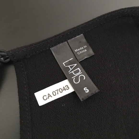 Lapis Black Lined Mesh Front Long Hi-Lo Tank Top - Picture 12 of 15